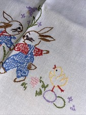 Tovaglietta Oppure Centro Tavola Ricami Fatti A Mano  Tema Pasqua Vintage