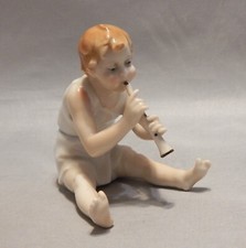 Figurina Karl Ens Germania ragazzo che suona il flauto
