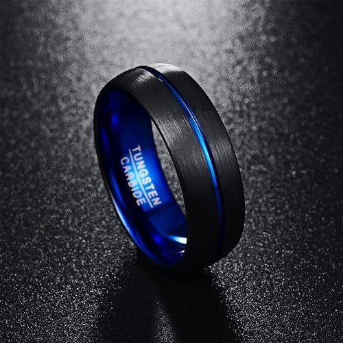 Anello uomo tungsteno mm - anello,