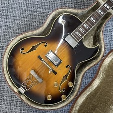 Chitarra elettrica Polytone Improv Semi Hollow Sunburst anni 80 vintage made in Japan