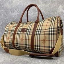 Borsa BURBERRY Nova Check Boston a 2 vie tela beige autentica