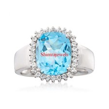Naturale Topazio Blu Gemma Con