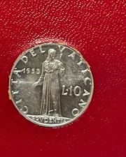 VATICAN COIN 10 Lire 1953 POPE