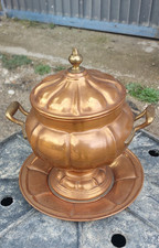 Vaso Rame con Piatto Sottovaso