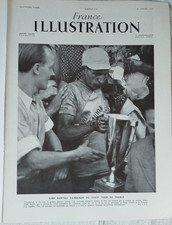 GINO BARTALI VINCE TOUR DE FRANCE 1948 RIVISTA FRANCE ILLUSTRATION