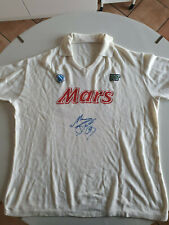 DIEGO MARADONA NAPOLI SIGNED MATCH VERSION SHIRT 1989 1990 NR MARS AWAY WHITE