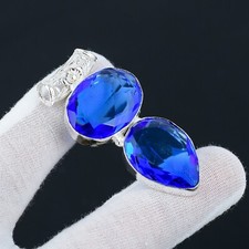 Pendente In Topazio Blu Di