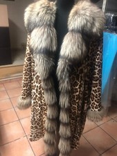 PELLICCIA MACULATA CON BORDO DI VOLPE,VENDUTO