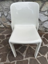 SEDIA ARTEMIDE VICO MAGISTRETTI SELENE 1969 BIANCA