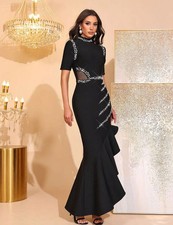 Vestito Elegante Nero Lungo