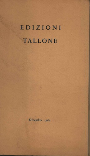 Edizioni tallone s a - edizioni,