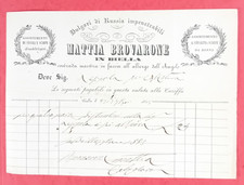 Fattura Commerciale Biella M. Brovarone scarpe Stivali 1853 cm 21 x 15 circa