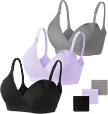 Set Da 3 Reggiseni Allattamento Senza Cuciture Reggiseno Premaman Cotone Morbido