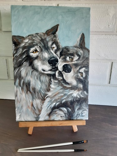 Quadro lupo animale - , arte