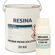 Resina isoftalica Norester 172 anti-osmosi prof. + dotazione- barca vetroresina