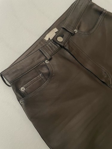 Pantaloni pelle m premium - pelle, h&m