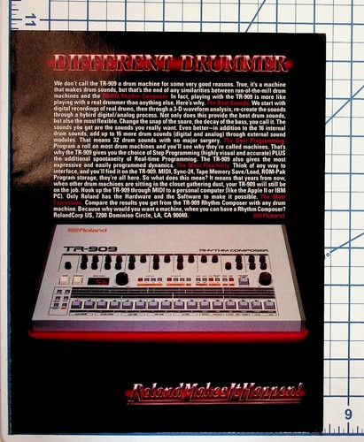 Roland 909 rhythm composer - roland, tr-909