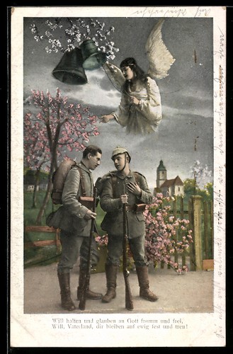 Cartolina due soldati - due,