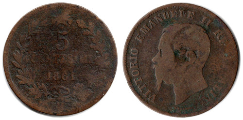 Italia centesimi 1861 - centesimi,,