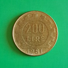 Moneta 200 lire dall'Italia