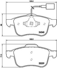 BREMBO P 23 132X Kit pastiglie