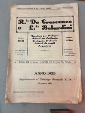 Catalogo 1933 Crescenzo & Belardini OROLOGI ZENITH LONGINES