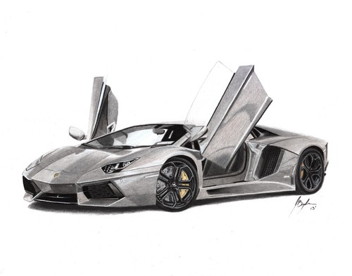 Lamborghini aventador disegno - lamborghini,