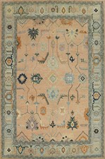 Tappeto Oushak annodato a mano