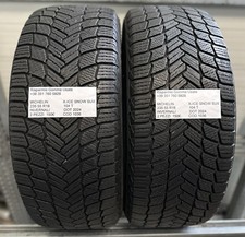 2 PNEUMATICI USATI MICHELIN X-ICE SNOW SUV  INVERNALI 235 55 R18 104 T DOT 2024