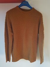 Maglia con trama intrecciata, in acrilico , colore ocra o senape - Clayton - L