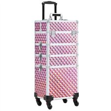 Valigia Trolley 4 in 1 da Trucco Beauty Case Make Up da Viaggio Estetista Rosa