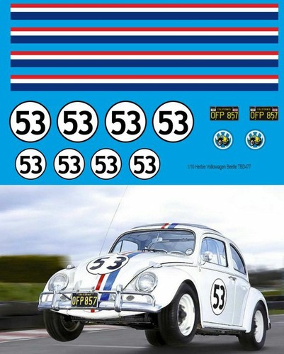 Herbie rc decals per - 1/10,