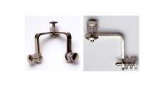 ANGOLO PER VETRINE 2 3 LATI IN FERRO NICHELATO ACCESSORIO PER VETRINE VETRO