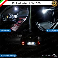 KIT FULL LED INTERNI COMPLETO FIAT 500 + LUCI TARGA LED PLACCHETTE 18 LED CANBUS