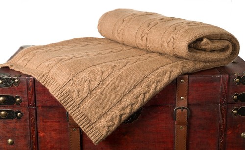 Coperta lana cammello 100 - lana,