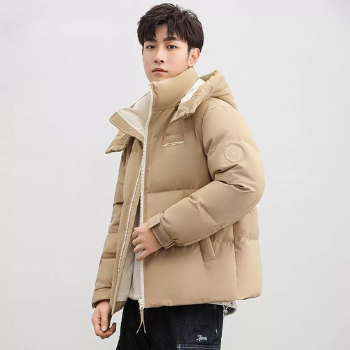 Piumino uomo beige trapuntato - piumino,
