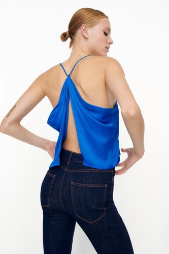 Camicia zara blu elettrico - camicia,