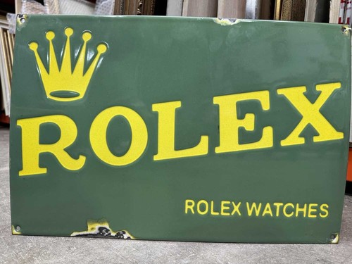 Rolex enamel sign - enamel,