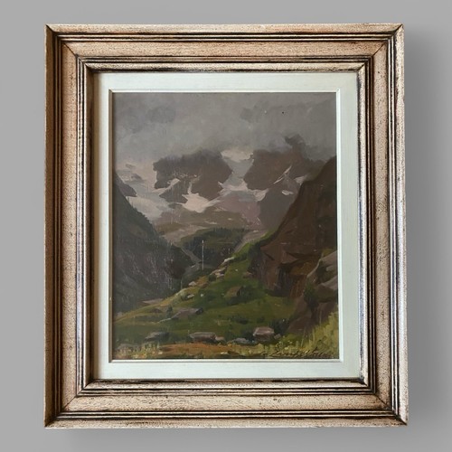 Paesaggio olio compensato - olio,