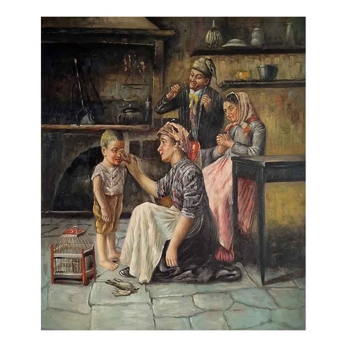 Dipinto mano olio tela - a,