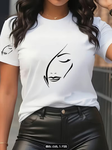 Shirt donna linea viso - t-shirt, arte