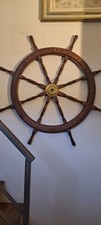 timone barca in legno ed ottone diametro 120 cm circa