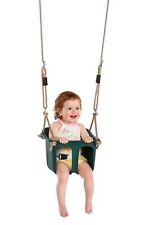 SECCHIO BAMBINO SEGGIOLINO OSCILLANTE VERDE CON CINTURA DI SICUREZZA E NODI ANTISCIVOLO E ANTISCIVOLO 