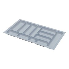 Inserto posate per cassetto 90 cm plastica grigio argento 800 - 840 mm