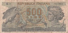 Italy  500  Lire  20.10.1967