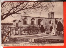CARTOLINA  BUCCINO  OPACA  VIAGGIATA  1956 MONUMENTO CADUTI  E PAL. UFFICI