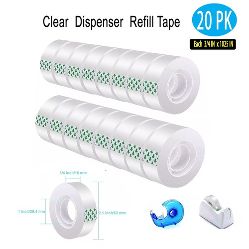 Rotoli nastro trasparente - trasparente, 3/4"