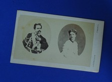 Foto epoca antica CDV Pietrobon Firenze Savoia Re Umberto I Regina Margherita