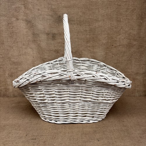 Vintage wicker flower basket - wicker,