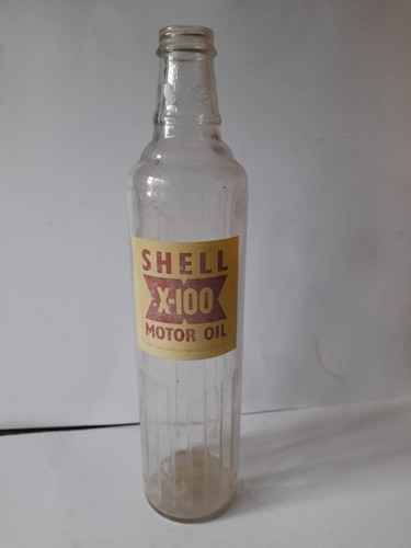 Shell x100 quart oil bottle - x100,